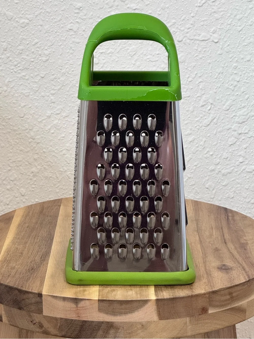 KitchenAid Professional Box Grater Green Silicone Handle Stainless Steel 4 Sided